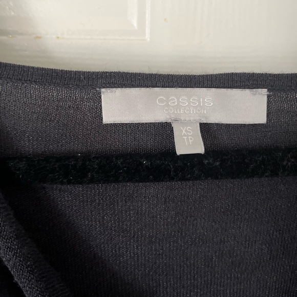 Cassis Collection Silk cowlneck gray blouse - Picture 2 of 11